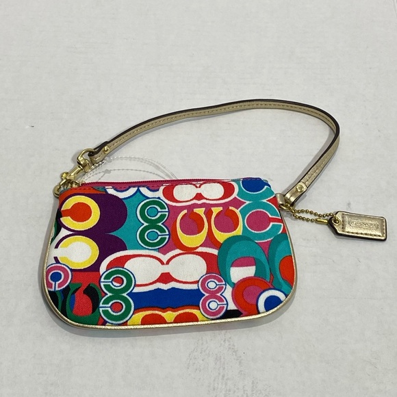 NWOT Coach || Woman’s Poppy Signature Wristlet Case Bag - Picture 2 of 4